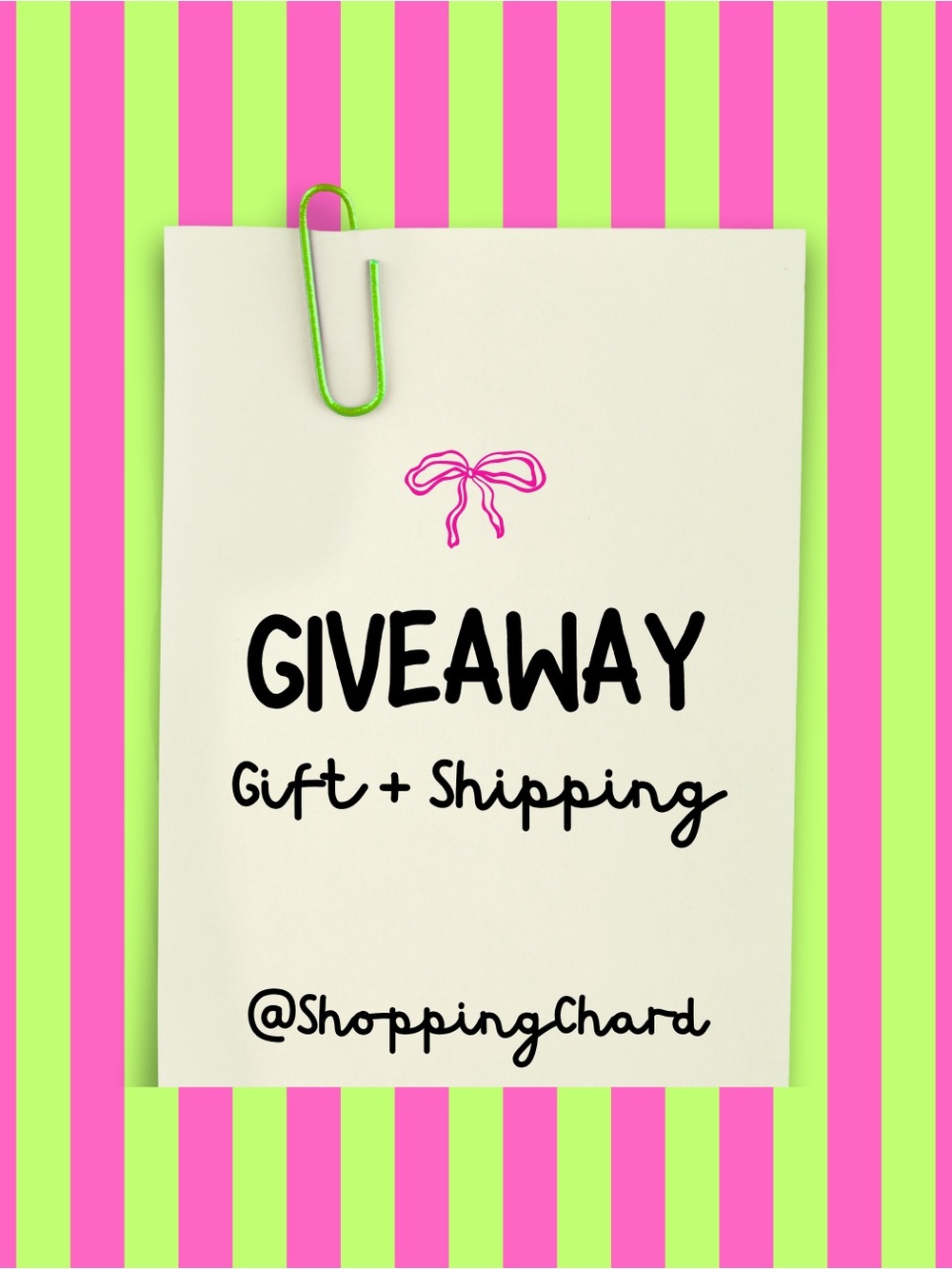 Giveaway from ShoppingChard! 🛍️